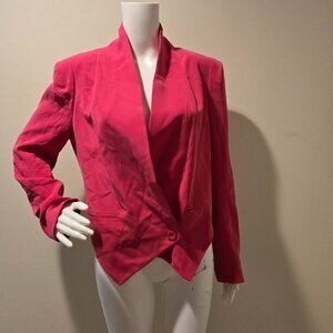 NWT Rebecca Minkoff Becky Jacket Blazer Silk Magenta 8